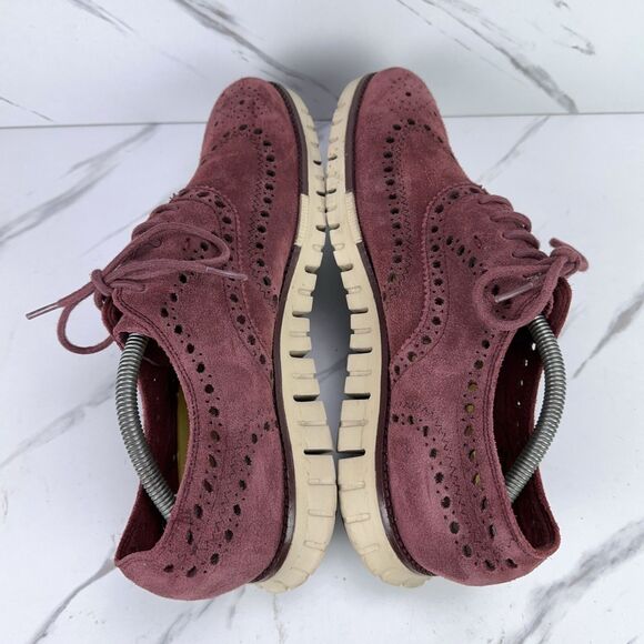 Cole Haan Zerogrand Suede Leather Wingtip Oxford Men\'s Size 11-12 Shoes Burgundy main image 8